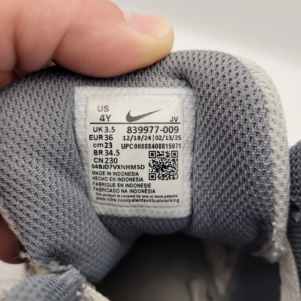 Nike Court Borough Mid Winter Wolf Grey Black Kids Sneakers 839977-009 4Y